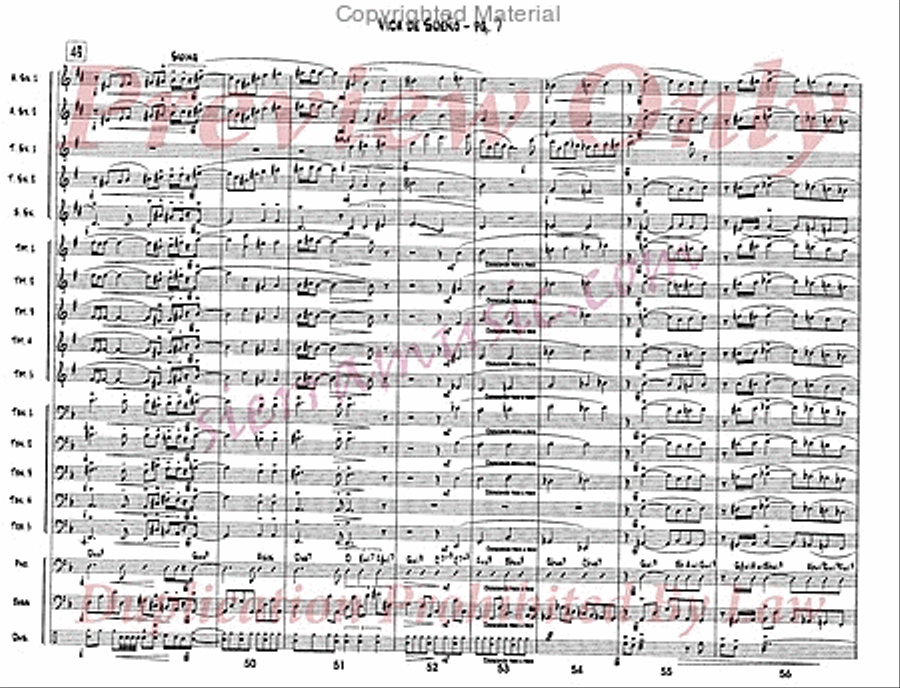 Vida De Sueno Vida De Sueno Big Band scores gallery preview page 8