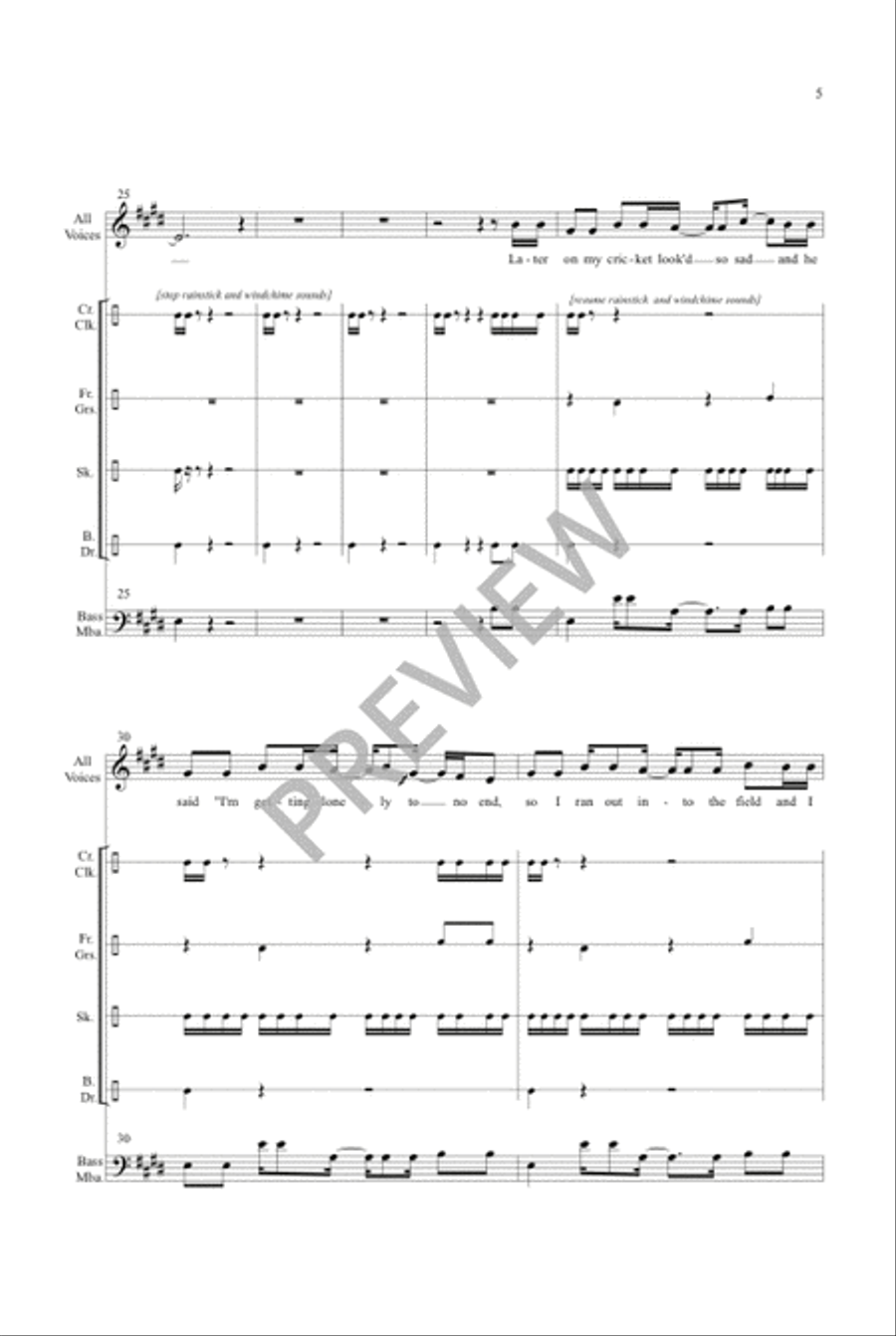 Peace on Earth...and lots of little crickets 2-Part scores gallery preview page 4