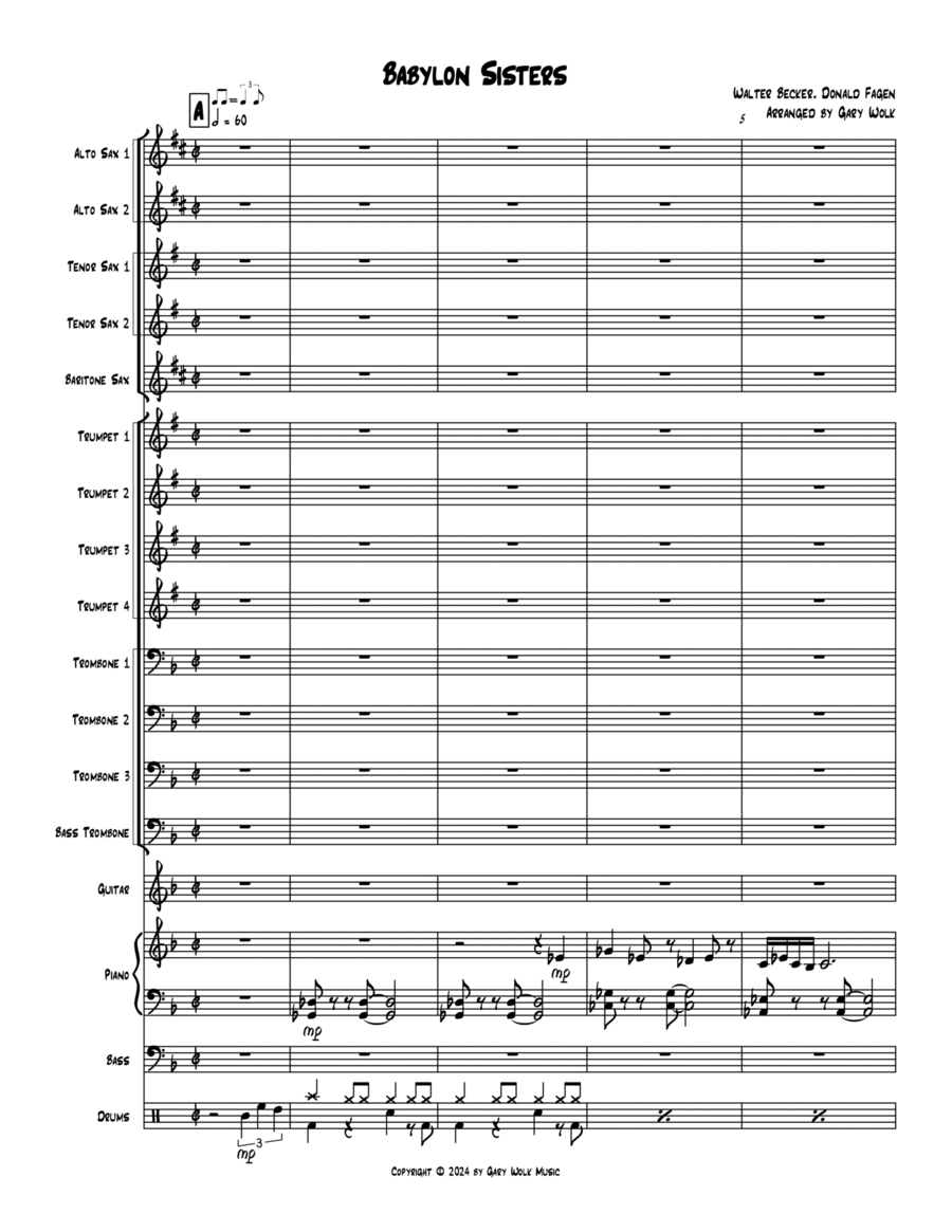 Babylon Sisters Babylon Sisters Jazz Ensemble scores gallery preview page 1