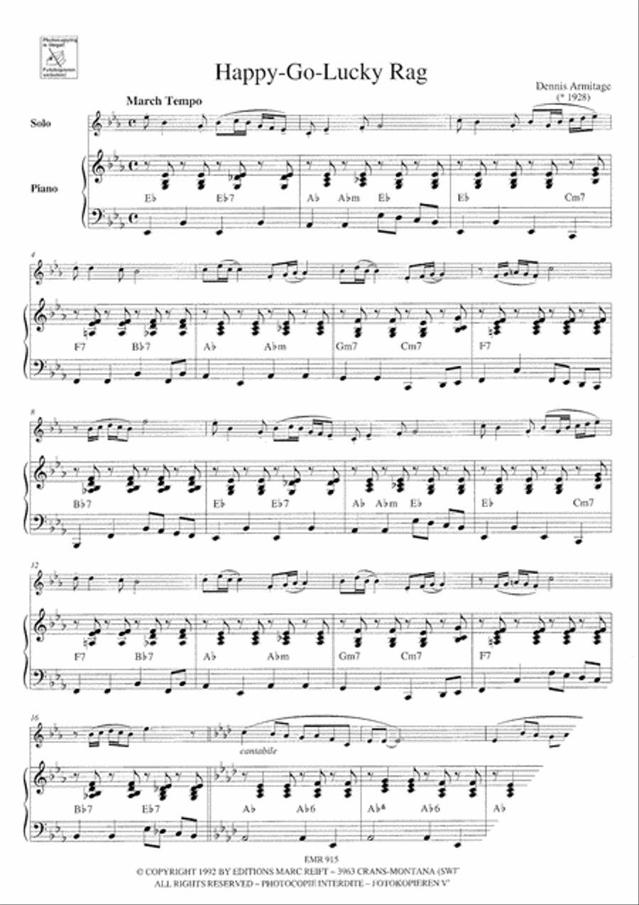 Ragtime Flute Duet scores gallery preview page 3