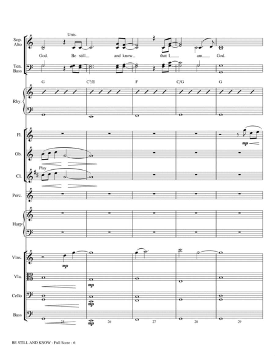Be Still And Know - Full Score Choir scores gallery preview page 6
