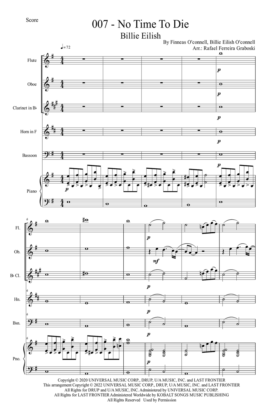 No Time To Die Small Ensemble scores gallery preview page 1