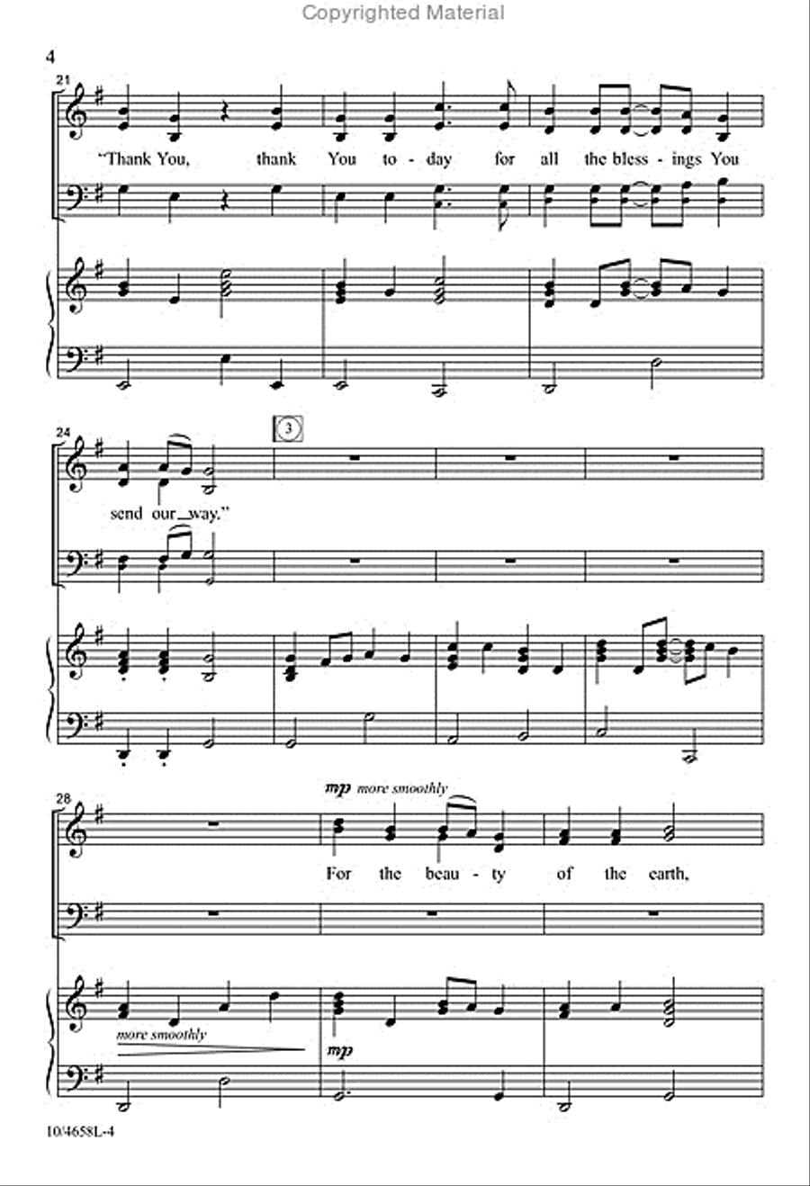 We Come to Say Thank You We Come to Say Thank You 4-Part scores gallery preview page 4