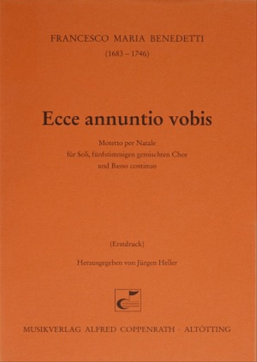 Ecce annuntio vobis SSATB scores gallery preview page 1