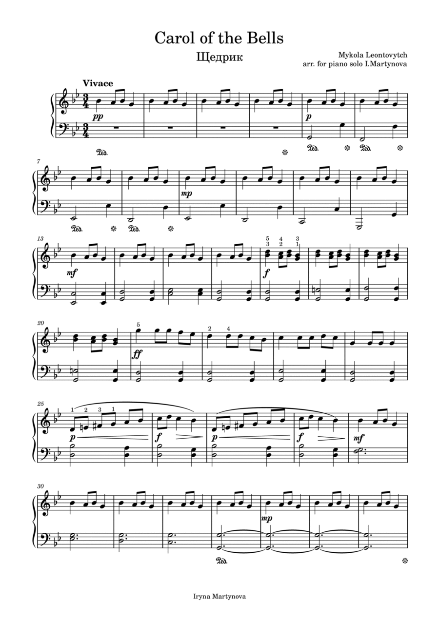 Carol of the Bells. Shchedryk. 