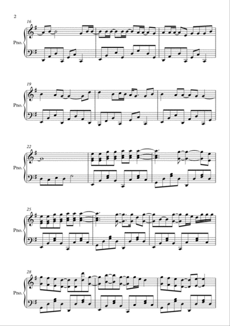 Hello Hello Piano Solo scores gallery preview page 2