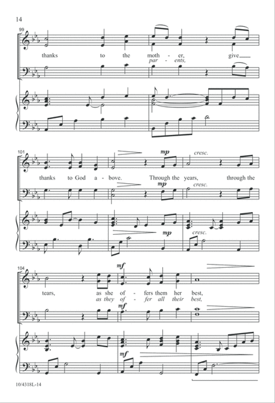 Rise Up and Call Her Blessed 4-Part scores gallery preview page 14