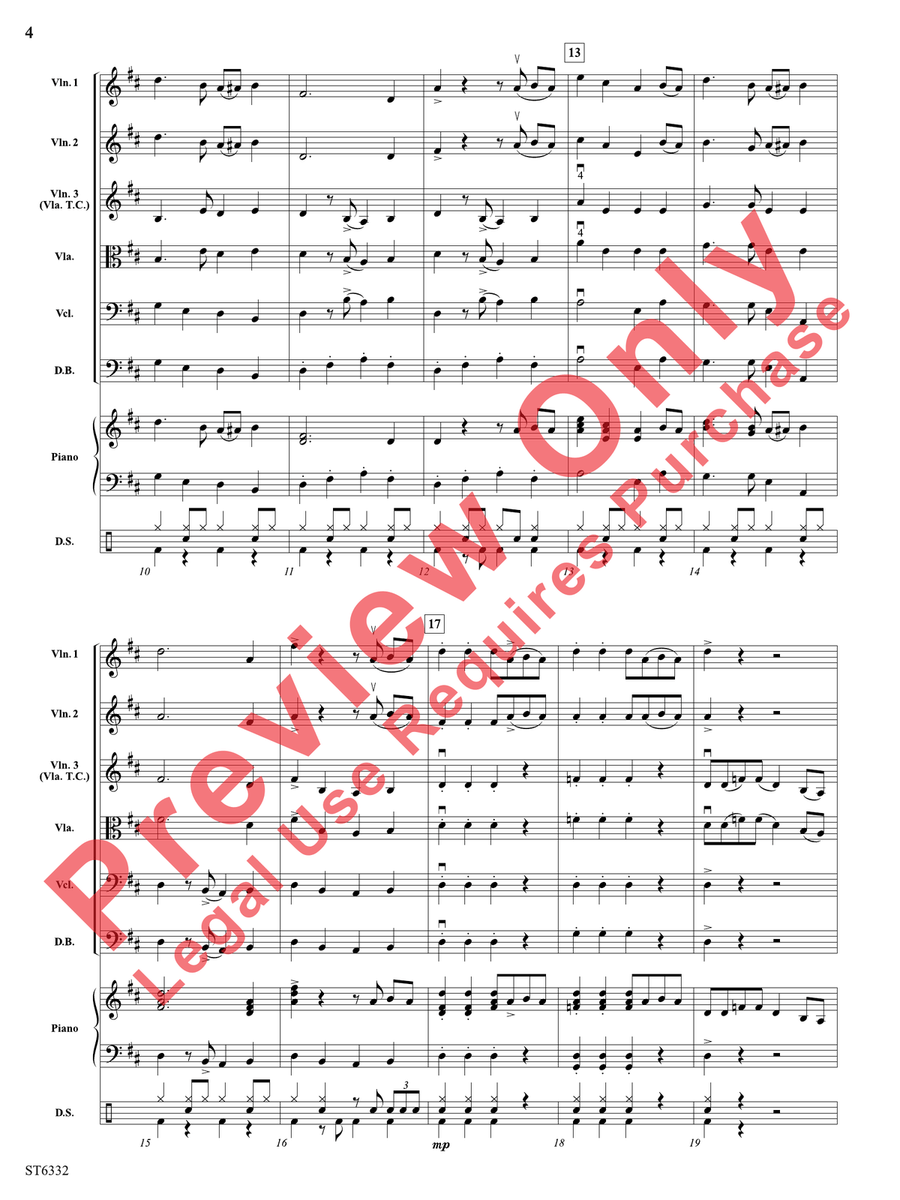 D Jam Blues D Jam Blues String Orchestra scores gallery preview page 5