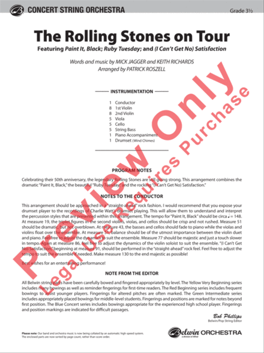 The Rolling Stones on Tour String Orchestra scores gallery preview page 2