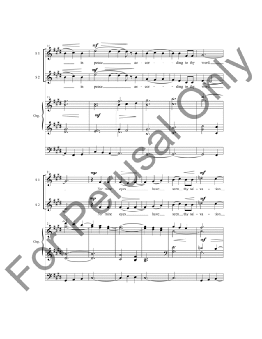 Magnificat and Nunc Dimittis in E SSA scores gallery preview page 15
