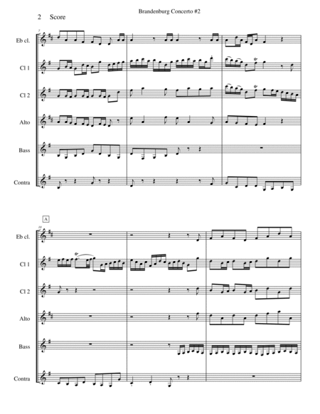 Bach Brandenburg Concerto #2 - 1st movement for Clarinet Choir
