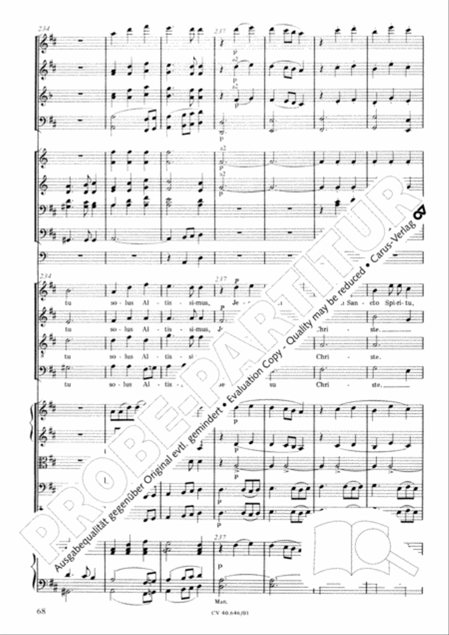 Mass in A Major (2 versions) STB scores gallery preview page 79