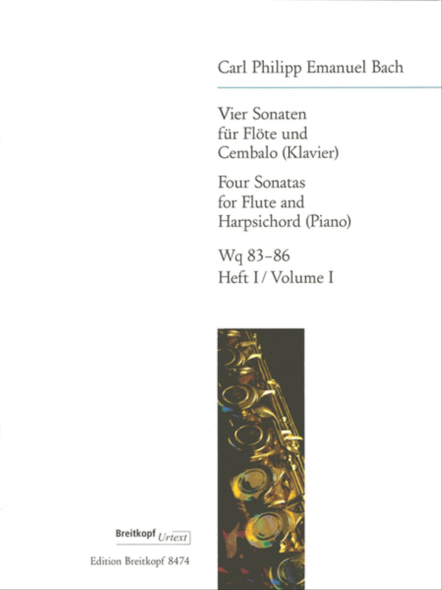 4 Sonatas Flute Solo scores gallery preview page 1