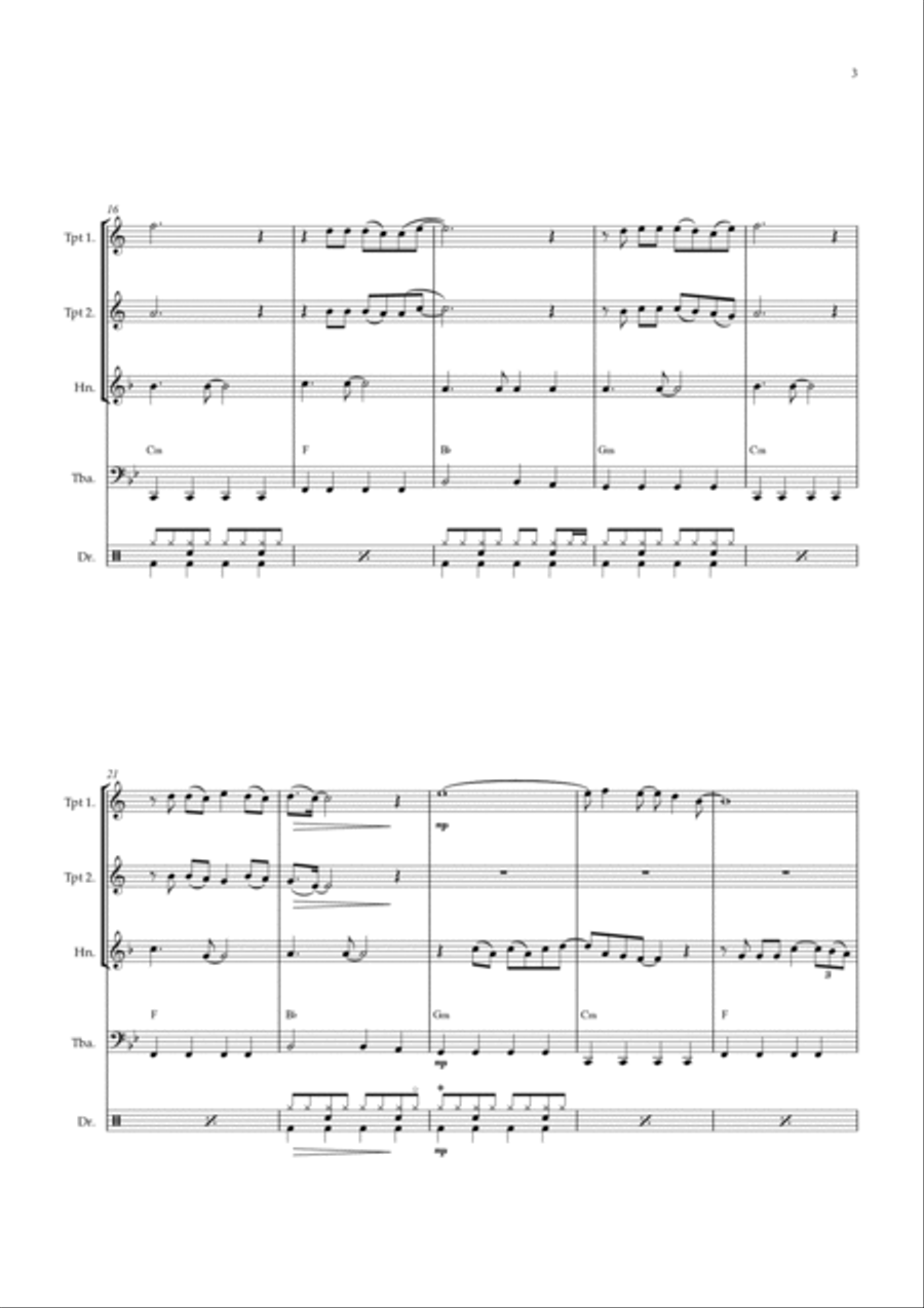 Flowers Brass Quartet scores gallery preview page 3