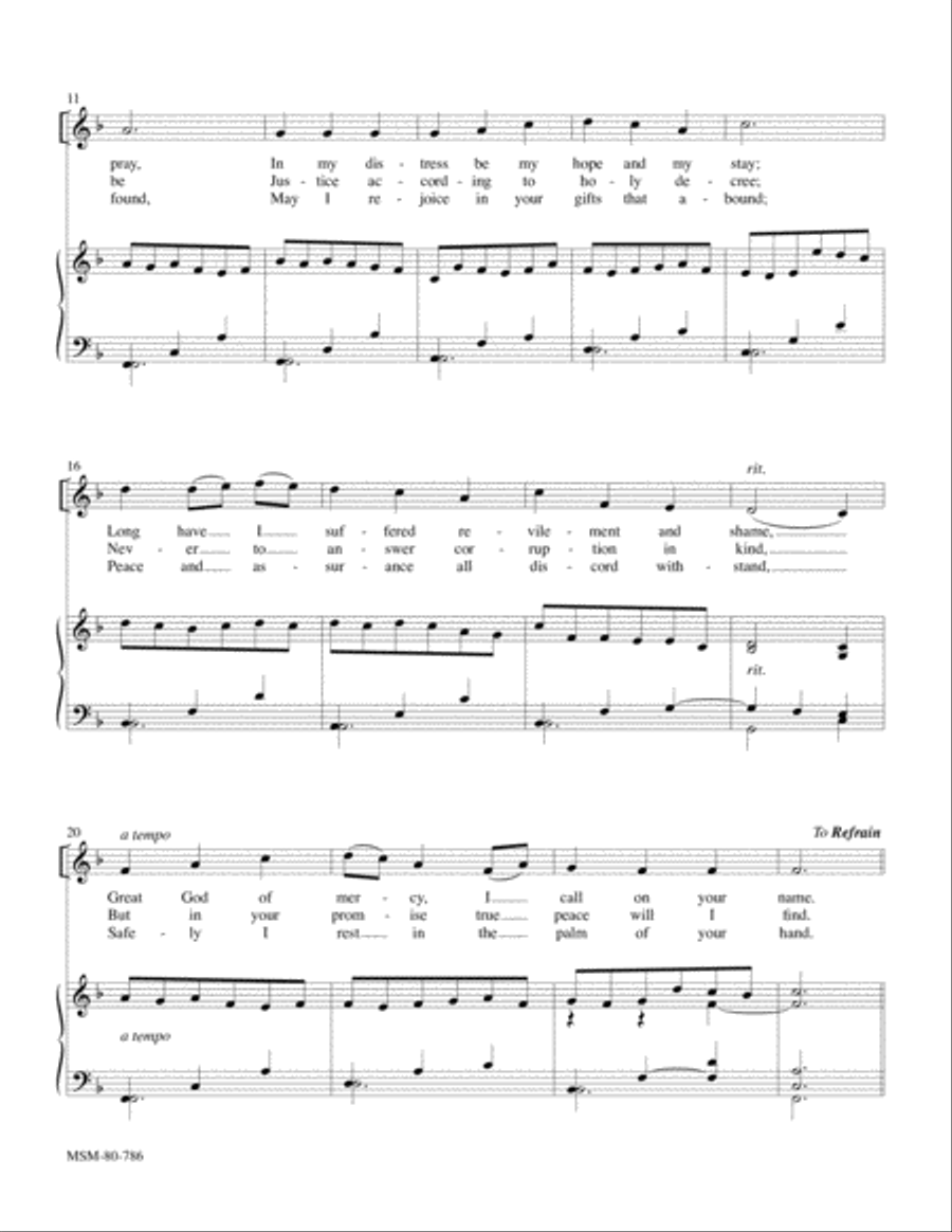 Psalm 4 4-Part scores gallery preview page 2