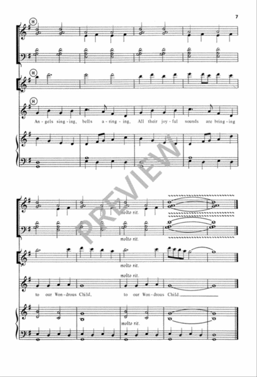 Wondrous Child Unison Choir scores gallery preview page 8