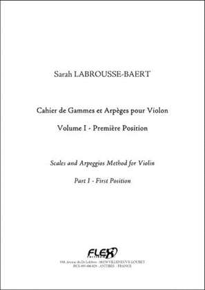 Book cover for Scales And Arpeggios Method For Violin, Part I - First Position