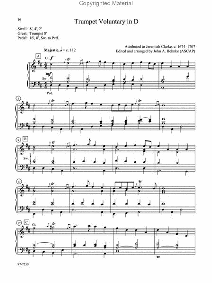 Six Easy Pieces for Weddings or General Use Organ scores gallery preview page 6