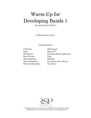 Warm-Up for Developing Bands 1