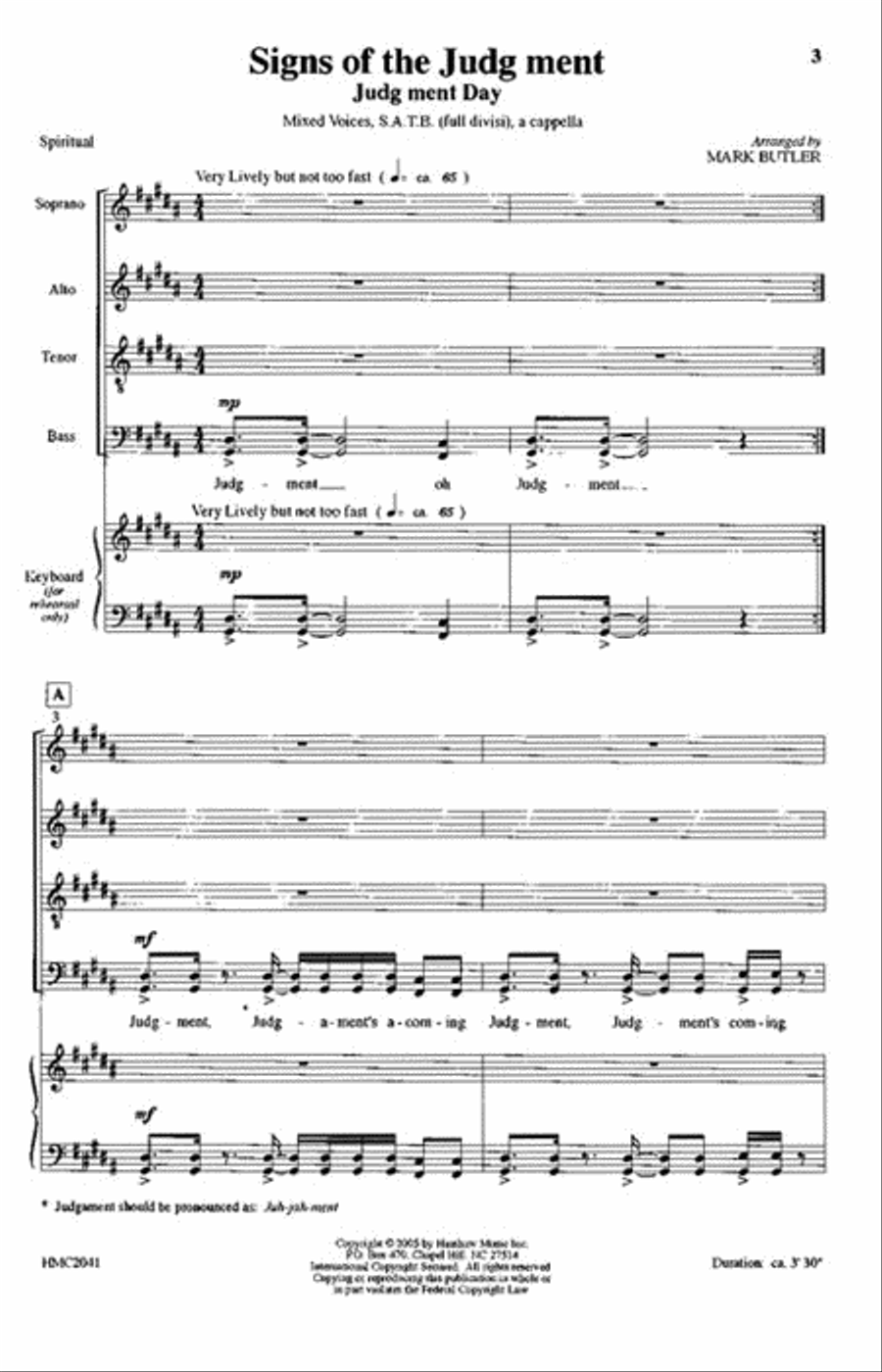 Signs Of The Judg Ment (judg Ment Day) Choir scores gallery preview page 2