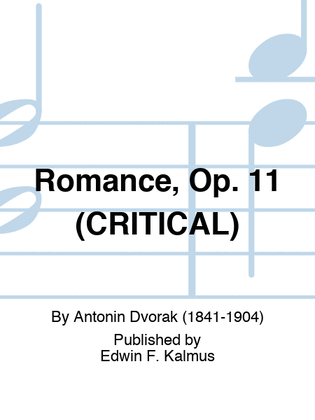 Book cover for Romance, Op. 11 (CRITICAL)