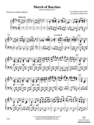 March of Bacchus (from the ballet Sylvia): Piano Accompaniment