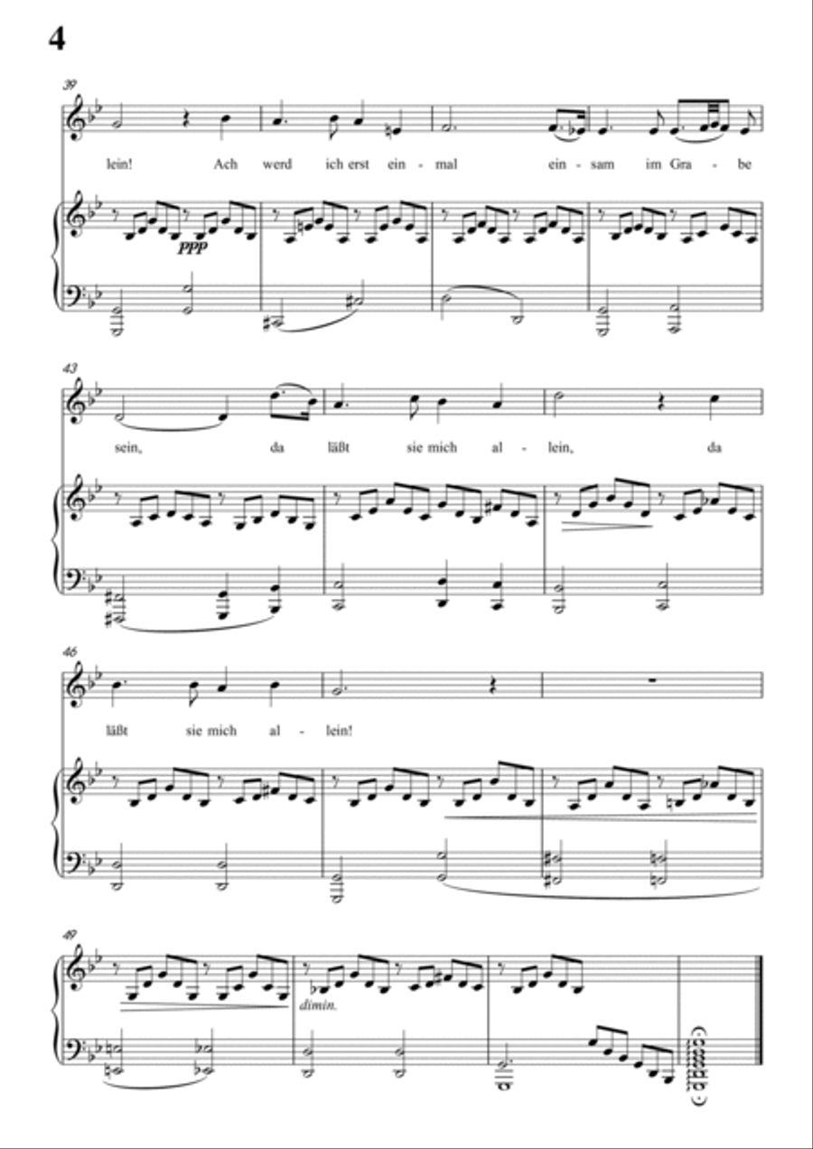 Schubert-Gesänge des Harfners,Op.12 No.1 in g minor,for Vocal and Piano Voice scores gallery preview page 5
