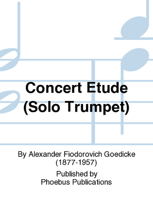Book cover for Concert Etude (Solo Trumpet)