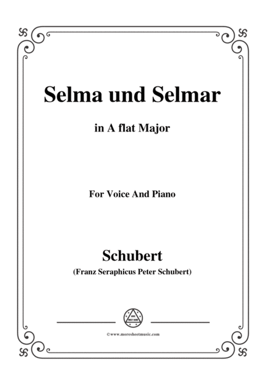Schubert-Selma und Selmar,in A flat Major,for Voice&Piano image number null