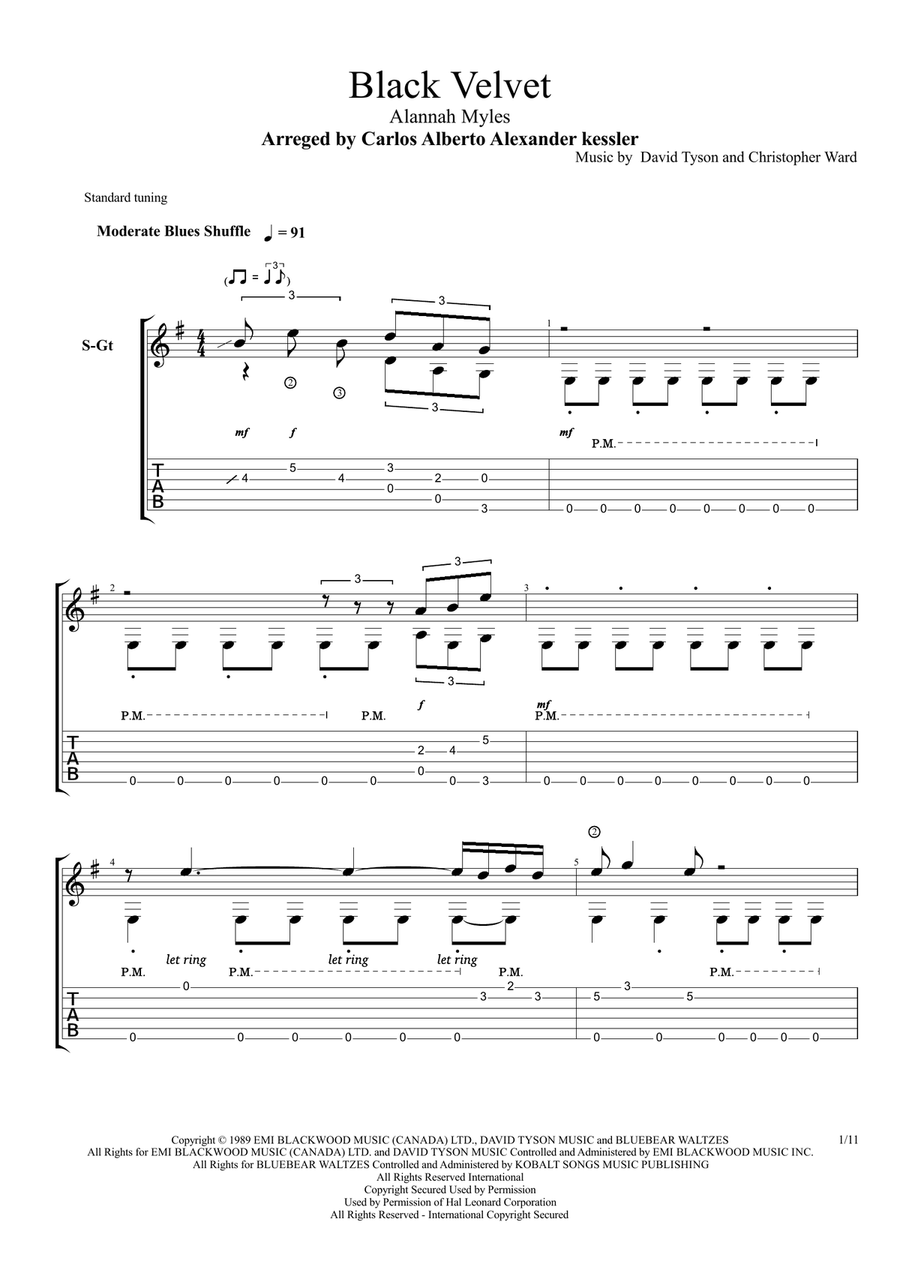 Black Velvet Black Velvet Acoustic Guitar scores gallery preview page 2