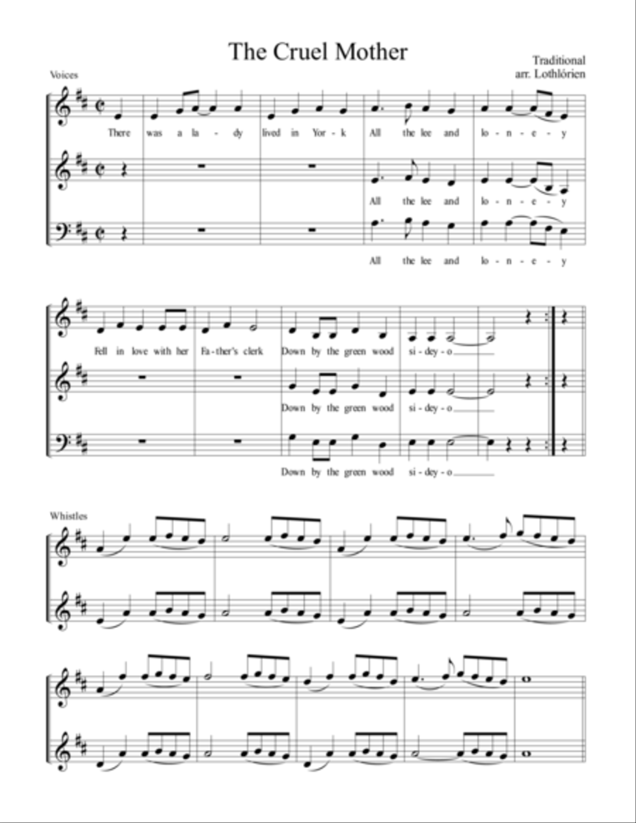 The Cruel Mother The Cruel Mother Small Ensemble scores gallery preview page 1