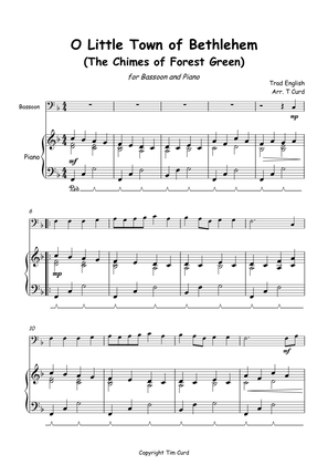 O Little Town of Bethlehem for Solo Bassoon and Piano