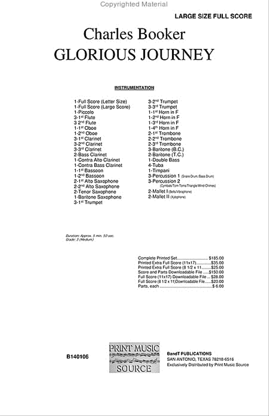 Glorious Journey Concert Band scores gallery preview page 2