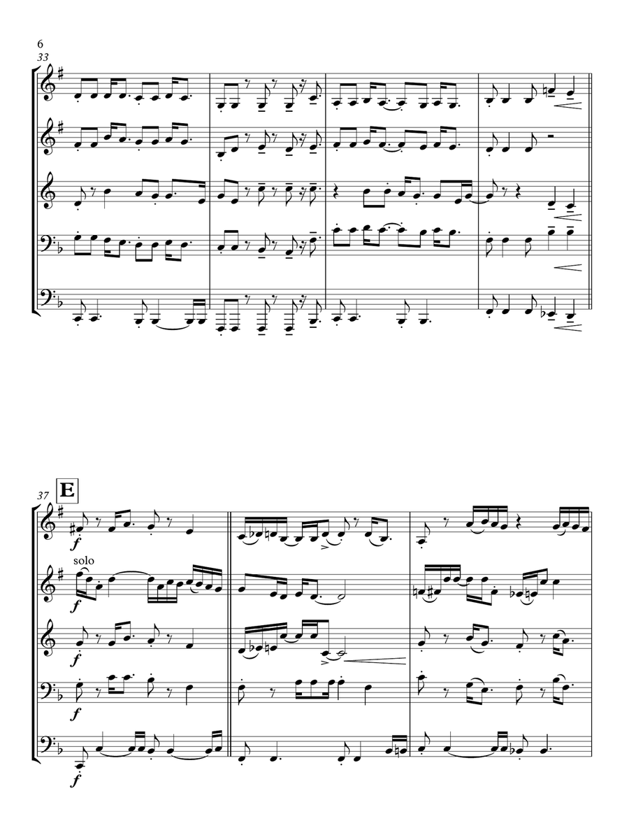 Sweet Home Alabama Sweet Home Alabama Brass Ensemble scores gallery preview page 6