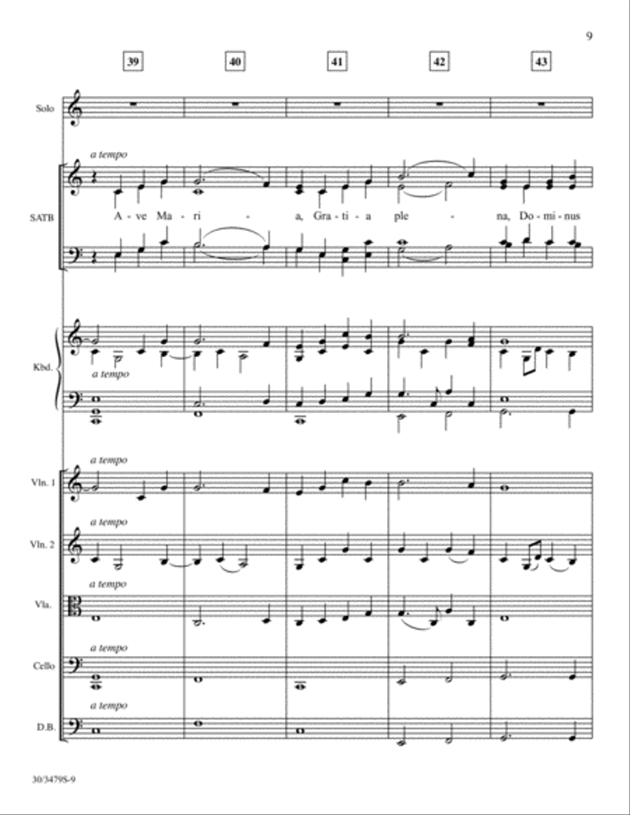 Ave Maria - String Ensemble Score and Parts Choir scores gallery preview page 11