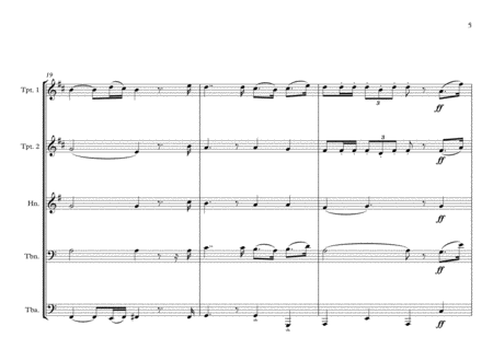 Belgiun National Anthem for Brass Quintet ("La Brabançonne") MFAO World National Anthem Series) image number null