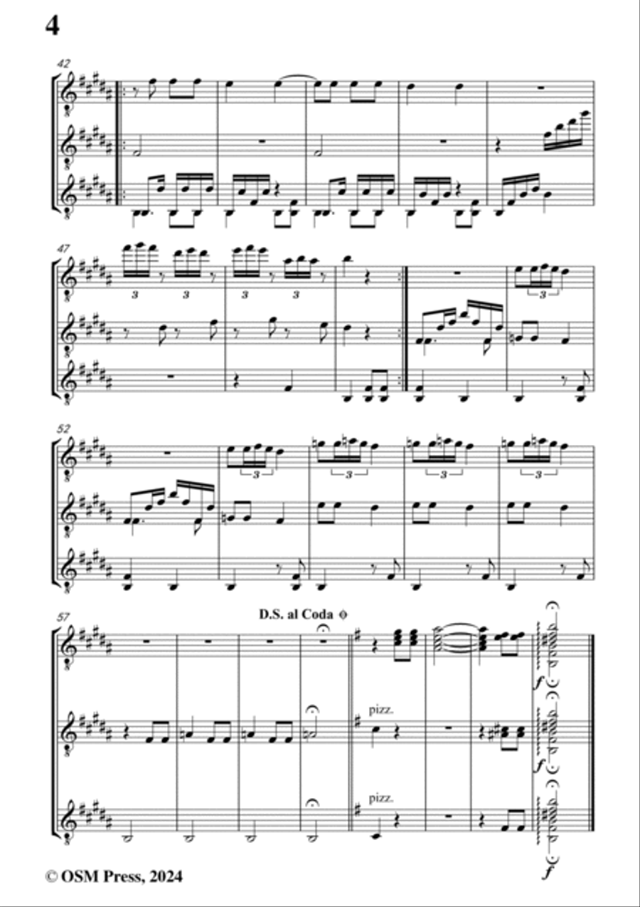Tárrega-Danza mora,for 3 Guitars Guitar Ensemble scores gallery preview page 4