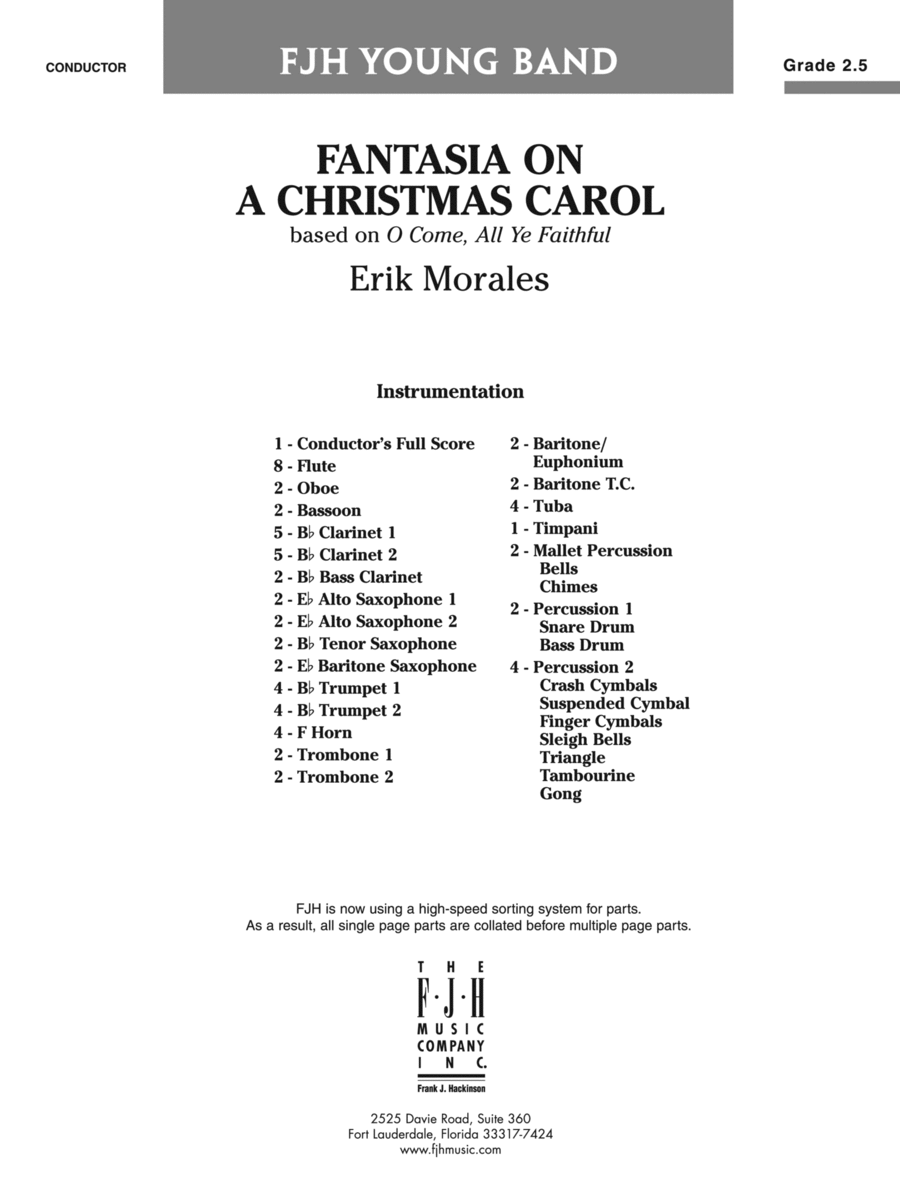 Fantasia on a Christmas Carol: Score Concert Band scores gallery preview page 1