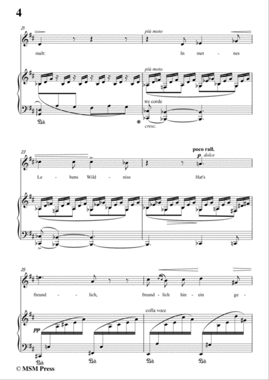 Liszt-Im Rhein,Im Schönen Strome in D Major,for Voice and Piano Voice Solo scores gallery preview page 6