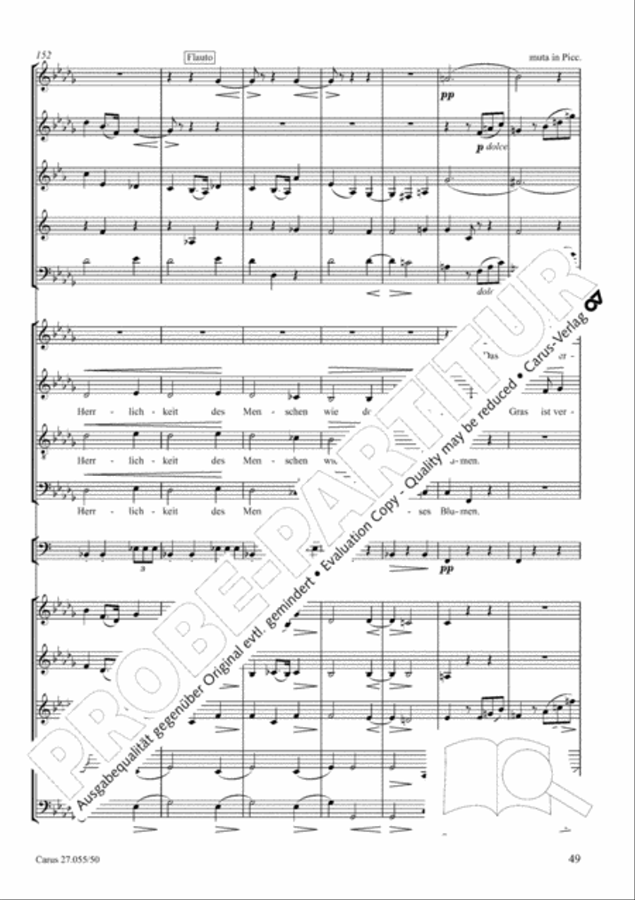 Ein Deutsches Requiem (German Requiem) 4-Part scores gallery preview page 56