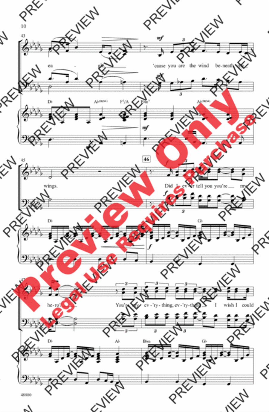 The Wind Beneath My Wings 4-Part scores gallery preview page 9