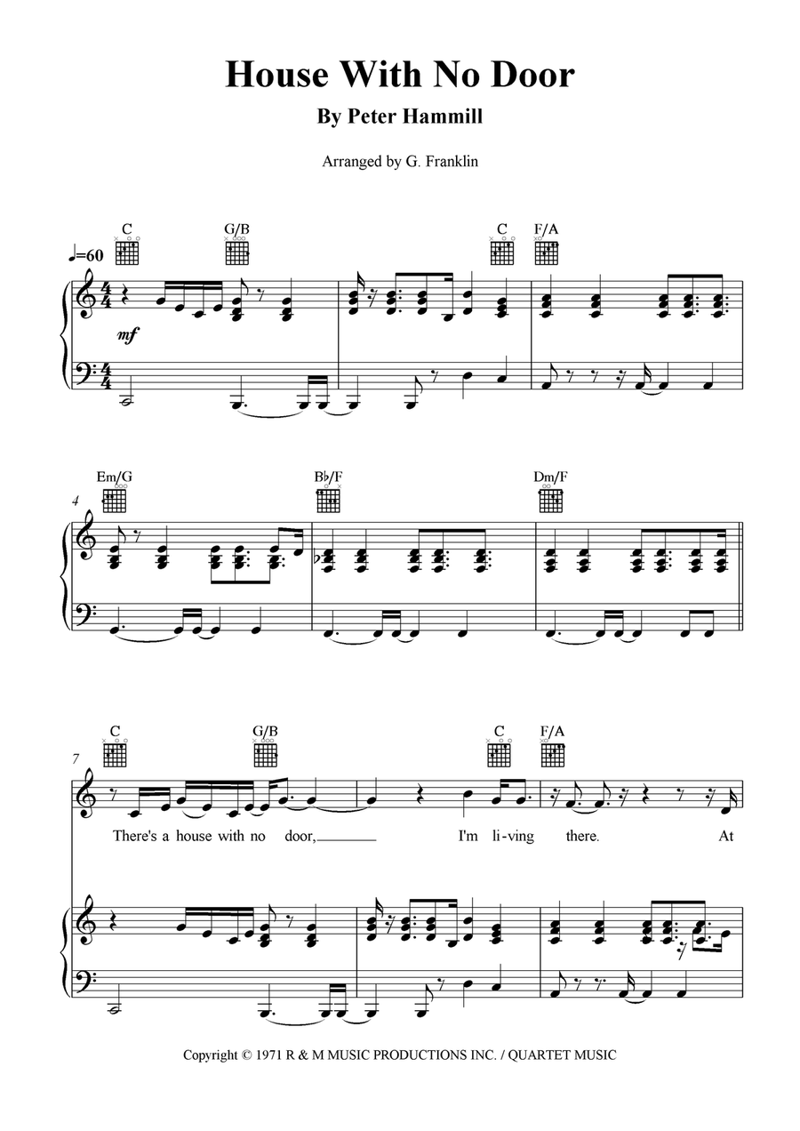 House With No Door Piano, Vocal scores gallery preview page 2