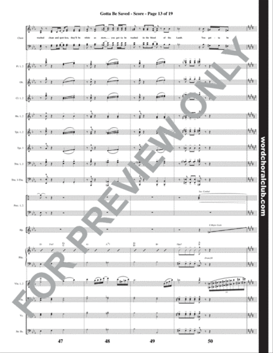 Southern Gospel Sounds - Orchestration Set of Parts scores gallery preview page 14