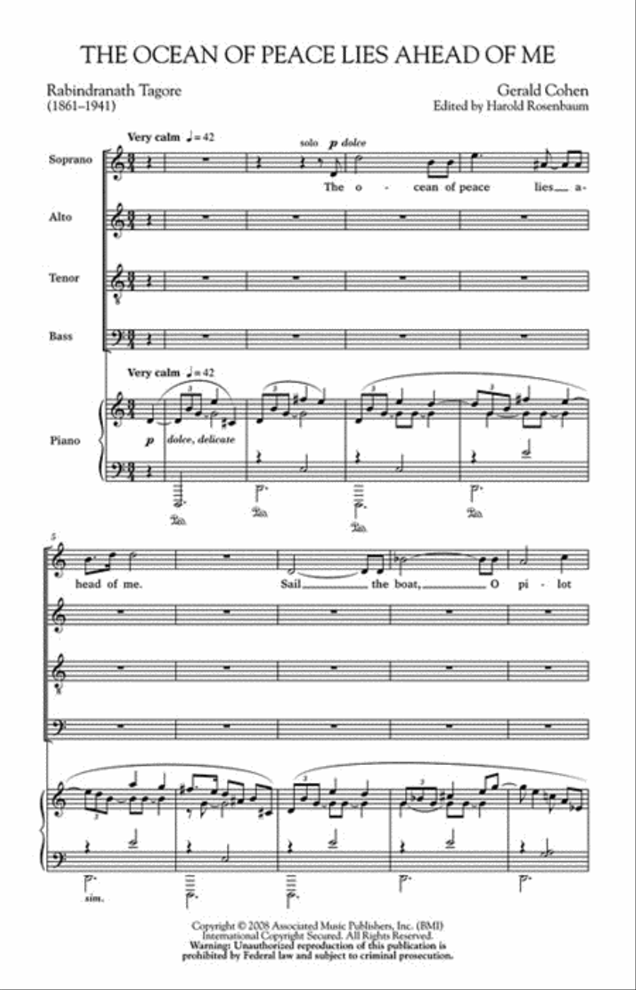 The Ocean of Peace Lies Ahead of Me 4-Part scores gallery preview page 2