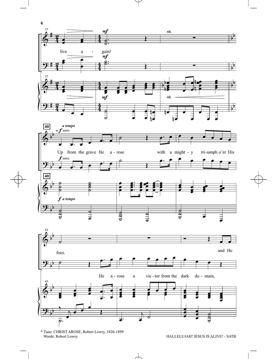 Hallelujah! Jesus Is Alive! 4-Part scores gallery preview page 5