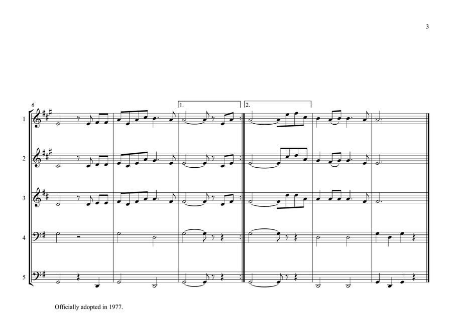Djiboutanian National Anthem for Brass Quintet image number null