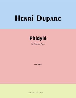 Phidylé, by Henri Duparc, in A Major