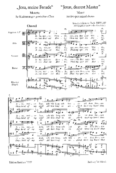 Jesus, dearest Master BWV 227
