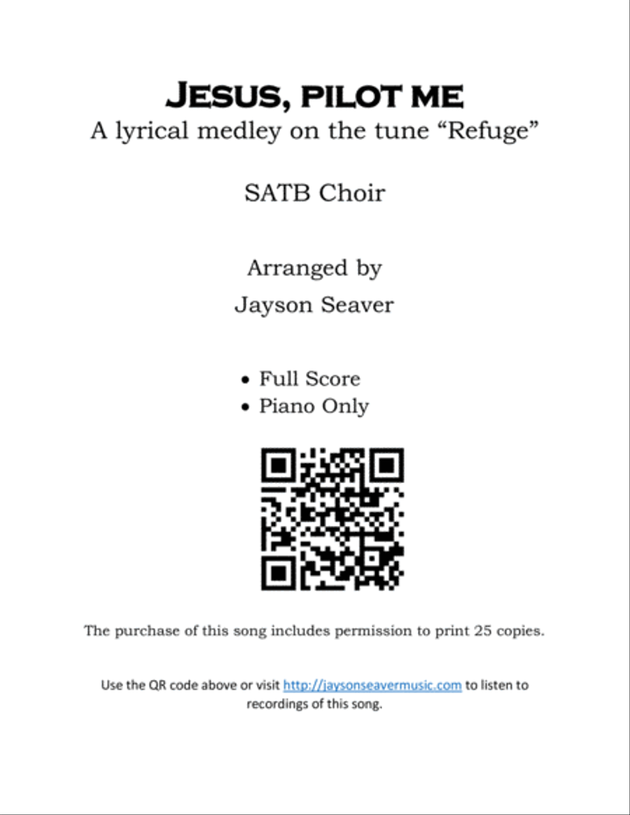 Jesus, Pilot Me 4-Part scores gallery preview page 1