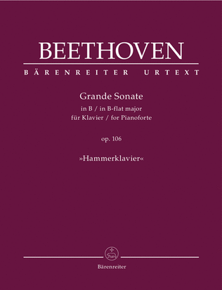 Book cover for Grande Sonate for Pianoforte in B-flat major, op. 106 "Hammerklavier"
